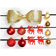 LAALU Christmas decorations - set RED SOB, for trees up to 100 cm - Christmas Ornaments