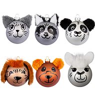 LAALU Christmas ornaments - animals with ears, 8 cm, 6 pcs - Christmas Ornaments