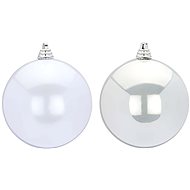 LAALU Christmas decorations - balls, white, diameter 10 cm, 2 pcs - Christmas Ornaments