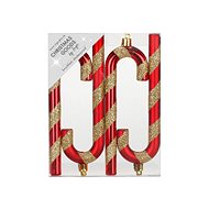 LAALU Christmas decorations - candy canes, red/gold, 14 cm, 4 pcs - Christmas Ornaments