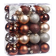 LAALU Christmas decorations - balls, brown mix, 50 pcs - Christmas Ornaments