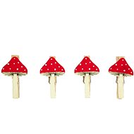 LAALU Christmas ornaments - moths on a pin, 4 pcs - Christmas Ornaments