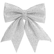 LAALU Christmas ornaments - ribbon, silver with glitters, 23 x 29 cm - Christmas Ornaments