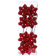 LAALU Christmas decorations - snowflake on wire, red, 7,5 cm, 8 pcs - Christmas Ornaments