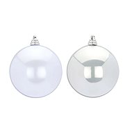 LAALU Christmas decorations - balls, white matt/gloss, diameter 15 cm, 2 pcs - Christmas Ornaments