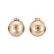 LAALU Christmas ornaments - balls, champagne matt/gloss, diameter 8 cm, 12 pcs - Christmas Ornaments