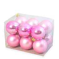 LAALU Christmas decorations - balls, pink matt/gloss, diameter 4 cm, 12 pcs - Christmas Ornaments