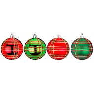 LAALU Christmas decorations - balls, green matt/glass, diameter 8 cm, 4 pcs - Christmas Ornaments