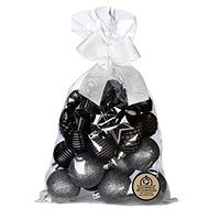 LAALU Christmas decorations - balls, black matt/gloss, diameter 6 cm, 20 pcs - Christmas Ornaments