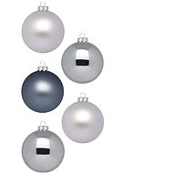 LAALU Christmas decorations - balls, grey matt/gloss, diameter 6 cm, 30 pcs - Christmas Ornaments