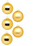 LAALU Christmas ornaments - balls, gold matt/gloss, diameter 8 cm, 12 pcs - Christmas Ornaments