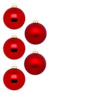 LAALU Christmas decorations - balls, red matt/gloss, diameter 8 cm, 12 pcs - Christmas Ornaments