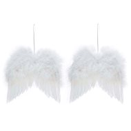 LAALU Christmas decorations - wings, white, 24 x 19 cm, 2 pcs - Christmas Ornaments