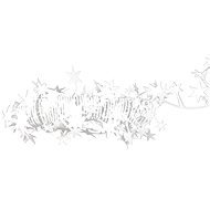 Řetěz spirálový s hvězdičkami bílý 2 m - Vánoční ozdoby