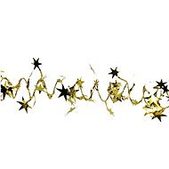 Řetěz spirálový s hvězdičkami zlatý 2 m - Vánoční ozdoby