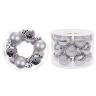 LAALU Christmas ornaments - balls, silver, diameter 4 cm, 18 pcs - Christmas Ornaments