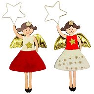 LAALU Christmas ornaments - angel with golden wings, 19 cm, 2 pcs - Christmas Ornaments