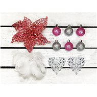LAALU Christmas ornaments - set PEARL HEART, for trees up to 100 cm - Christmas Ornaments
