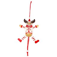 LAALU Christmas ornaments - reindeer 3D jumping on a string, 15 cm - Christmas Ornaments