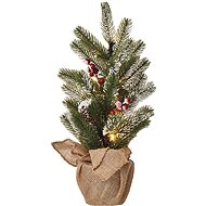 LAALU Christmas tree in pot with LED light with berries, 52 cm - Christmas Tree