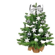 LAALU Christmas tree decorated - WHITE CHRISTMAS, 28 ornaments, 60 cm - Christmas Tree