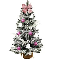 LAALU Christmas tree decorated with LED lights - PINK FLAG, 26 ornaments, 60 cm - Christmas Tree