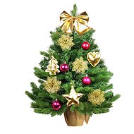 LAALU Christmas tree decorated with LED lights - PRINCE ANNA, 28 ornaments, 60 cm - Christmas Tree