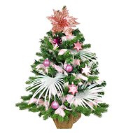 LAALU Christmas tree decorated with LED lights - POOL STAR, 27 ornaments, 60 cm - Christmas Tree