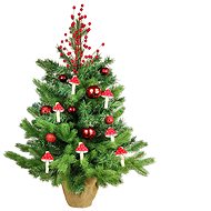 LAALU Christmas tree decorated with LED lights - MUTTERFLY, 36 ornaments, 60 cm - Christmas Tree