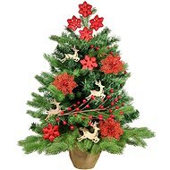 LAALU Ozdobený stromeček JELÍNEK 60 cm s LED OSVĚTLENÍM s 27 ks ozdob a dekorací - Vánoční stromek