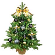 LAALU Christmas tree decorated - NIGHT SKY, 37 ornaments, 75 cm - Christmas Tree