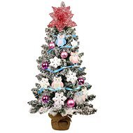 LAALU Ozdobený stromček SOVIČKA 60 cm  s 38 ks ozdôb a dekorácií s LED OSVETLENÍM - Vianočný stromček