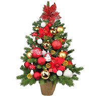 LAALU Christmas tree decorated - PREMIUM RED, 81 ornaments, 75 cm - Christmas Tree
