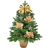 LAALU Christmas tree decorated with velvet, 11 ornaments, 75 cm - Christmas Tree