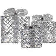 LAALU Christmas LED decorations - gifts, silver, 3 pcs - Christmas Lights