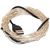 LAALU LED Christmas lights - silver wire, coloured, 1000 cm with USB - Light Chain