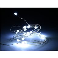 LAALU LED wire silver COLD WHITE 4 m - battery operated - Light Chain