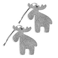 LAALU Christmas ornaments - reindeer, silver, 8 cm, 2 pcs - Christmas Ornaments