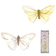 LAALU Set of 6 decorations: butterflies white-yellow mix 10 cm - Christmas Ornaments
