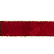 LAALU Ribbon - luxurious, red velvet with gold trim, 6,4 cm x 4,5 m - Ribbon