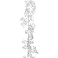 LAALU Garland - with flowers and glitters, silver, 180 cm - Garland