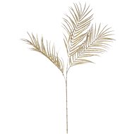LAALU Christmas decoration - leaf with glitters, champagne, 75 cm - Artificial Flower