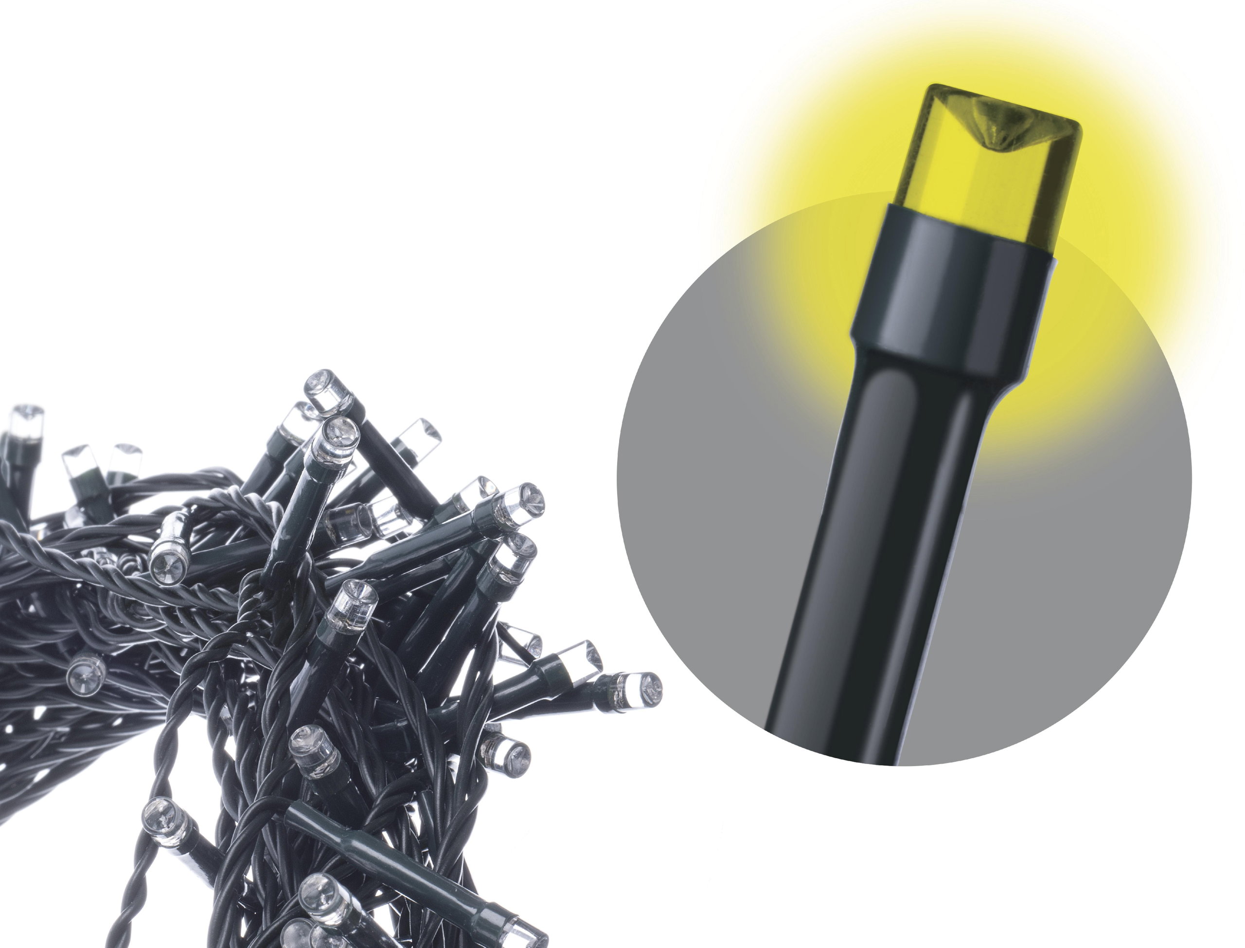 LAALU Vánoční světelný řetěz TEPLÁ BÍLÁ 2,8 m na baterie - Light Chain