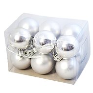 LAALU Christmas ornaments - balls, silver, diameter 3 cm, 12 pcs - Christmas Ornaments