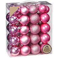 LAALU Christmas ornaments - balls, light pink, diameter 4 and 5 cm, 44 pcs - Christmas Ornaments