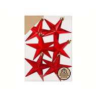 LAALU Christmas decorations - stars, red, 9 cm, 6 pcs - Christmas Ornaments