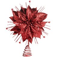 LAALU Christmas tree topper, flower red, metal, 35 cm - Christmas Ornaments