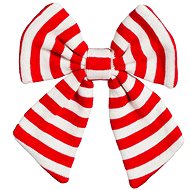 LAALU Bow tie with red and white stripes 20 cm - Christmas Ornaments