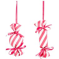 LAALU Christmas decorations - candy, pink/white, 13 cm, 2 pcs - Christmas Ornaments