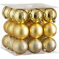 LAALU Christmas decorations - balls, gold, diameter 6 cm, 27 pcs - Christmas Ornaments
